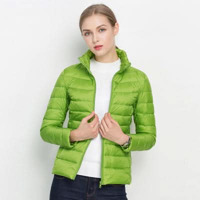 Grüne Winterjacke Damen Isolierpuffer