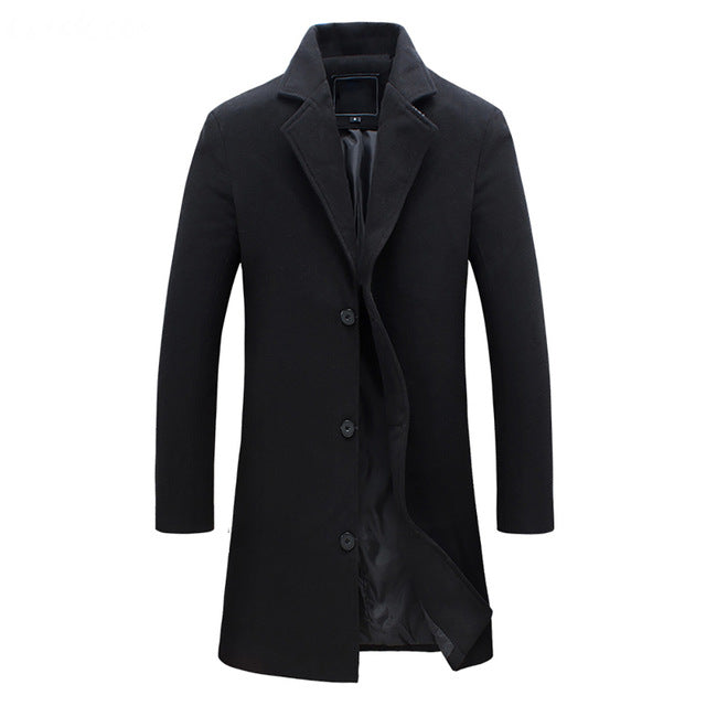 Herren Mantel Elegant Reverskragen