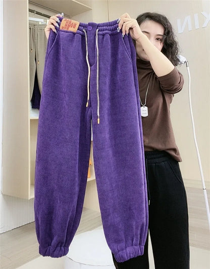 Warme Winterhose Plüschfutter Lässig