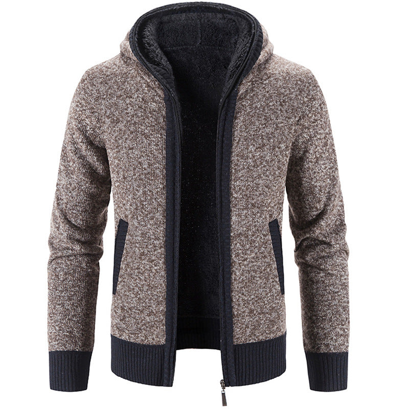 Dickstrick Pullover Kapuze Warm - IdealeKleiden
