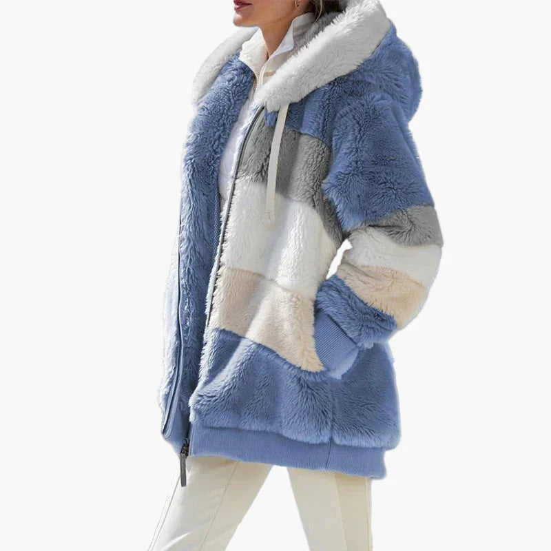 Stylische Winterjacke Streifenmuster