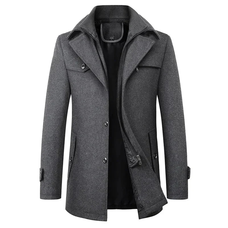 Herren Wintermantel Modern Wasserdicht