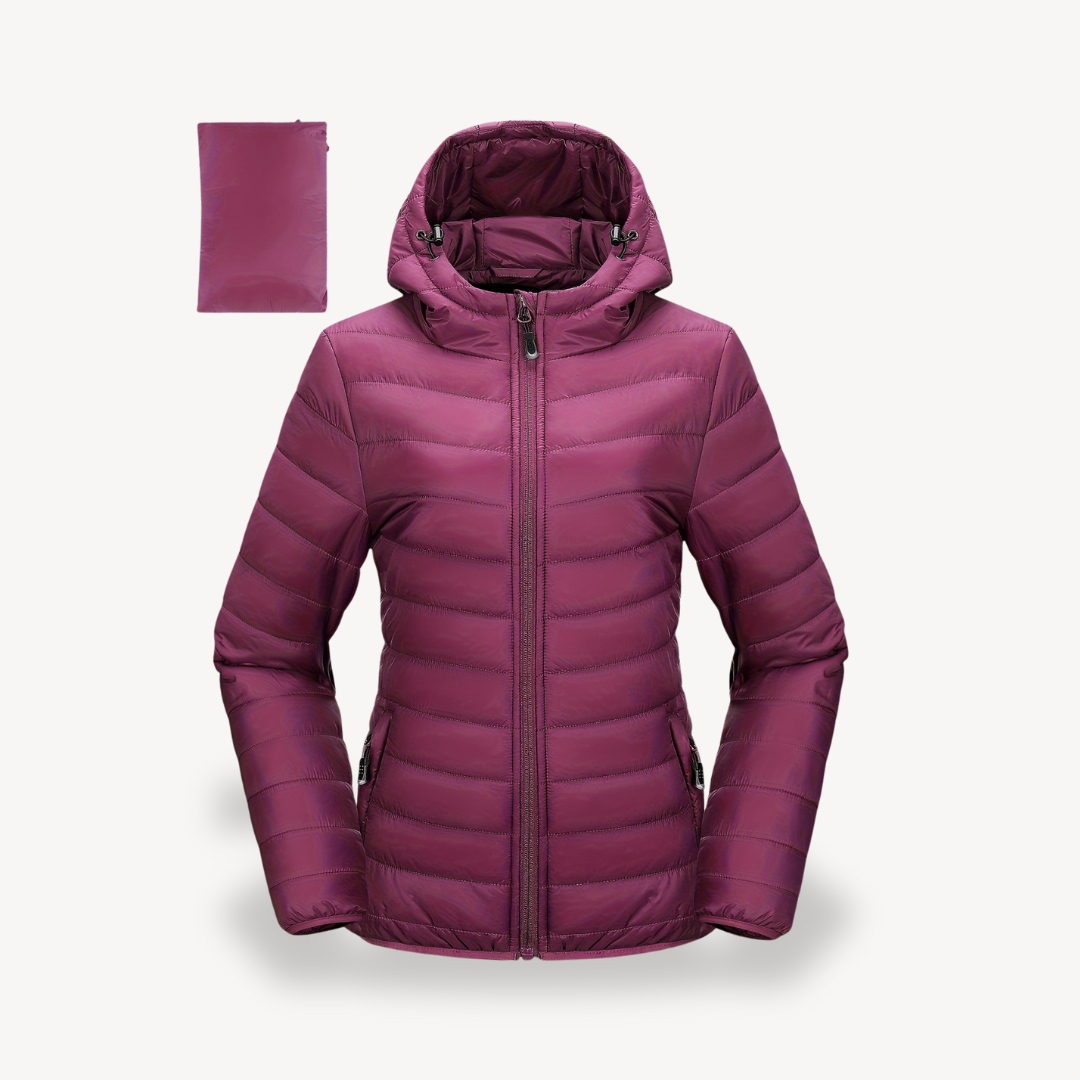 Damen Reisejacke Puffer Kapuze Praktisch