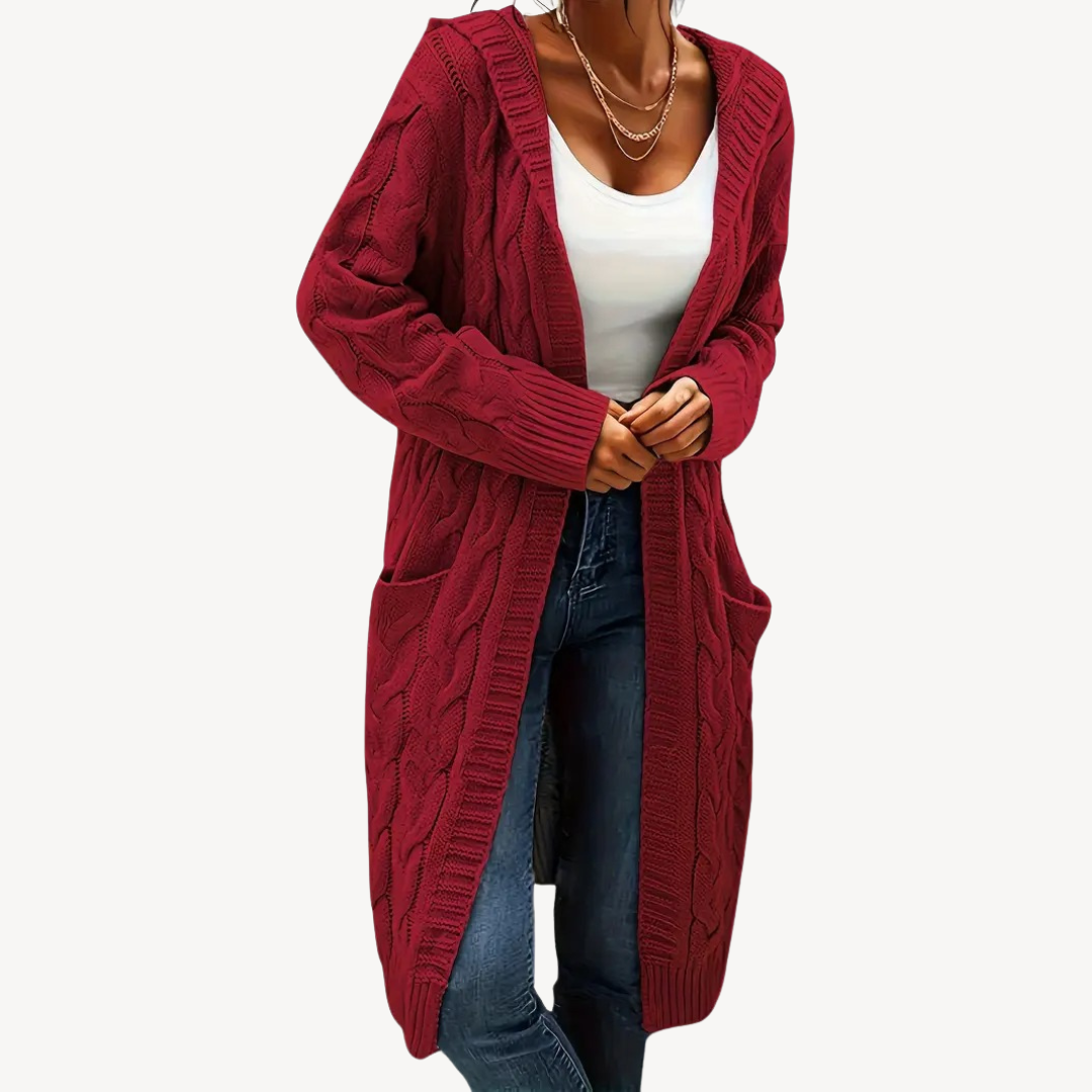 Kapuzen Cardigan Bequem Warm