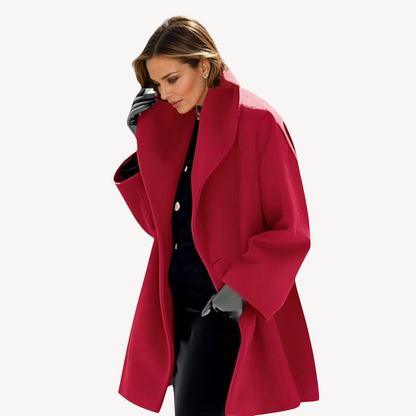 Damen Wollmantel Übergröße Eleganz