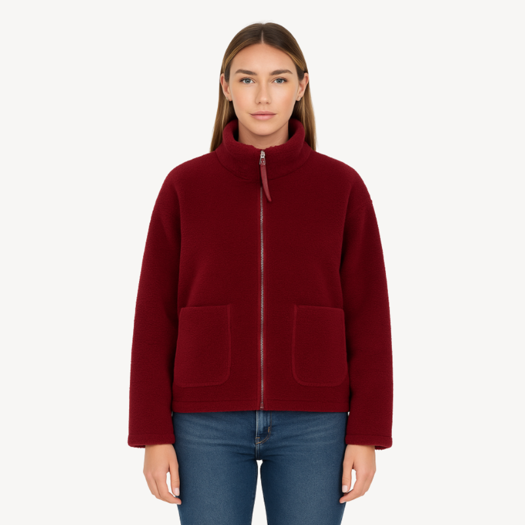 Damen Fleecejacke Bequem Zip Up Soft