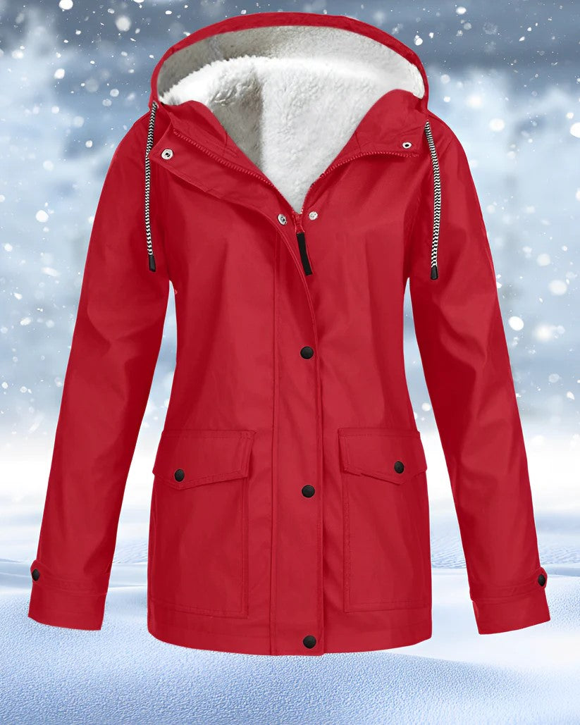 Winter Parka Jacke Kunstfell Gefüttert Warm Isoliert