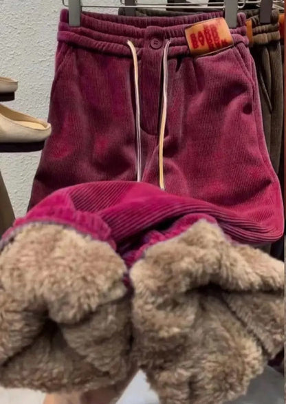 Warme Winterhose Plüschfutter Lässig