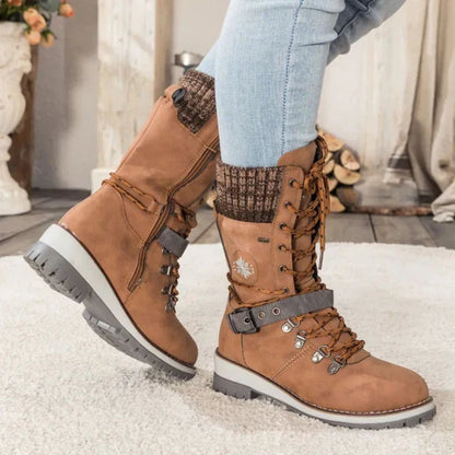 Wasserdichte Winterstiefel Damen Warm Komfort Grip