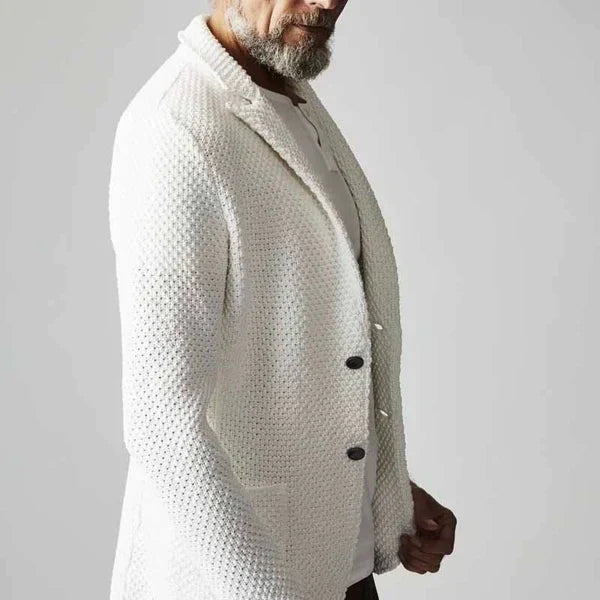 Herren Blazer Fischgrat Muster Klassisch Elegannt
