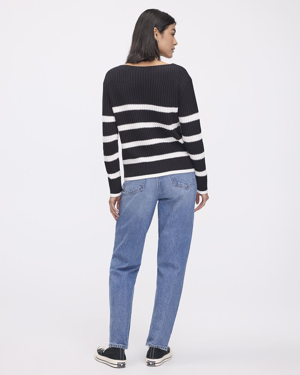 Stylischer Pullover Langärmlig Modern - IdealeKleiden