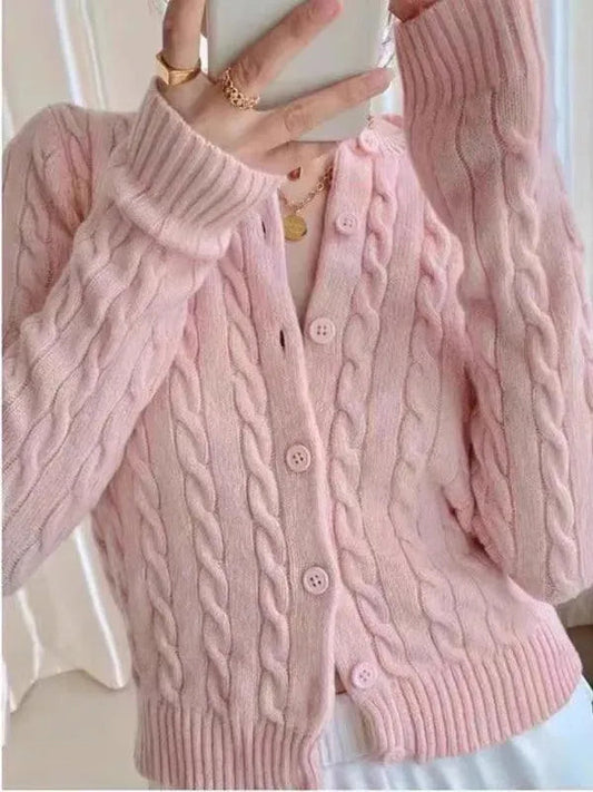Stylische Damen Strickjacke Modern Pullover - IdealeKleiden