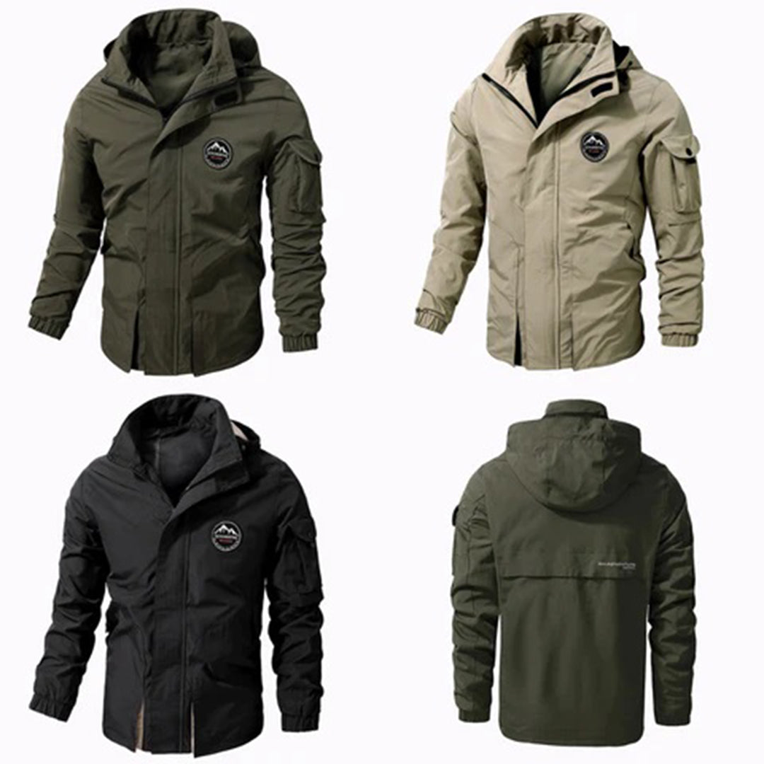 Herren Winterparka Elegant Schwarz - IdealeKleiden