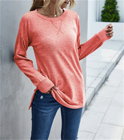 Frühlings Langarmshirt Vollton Farbe