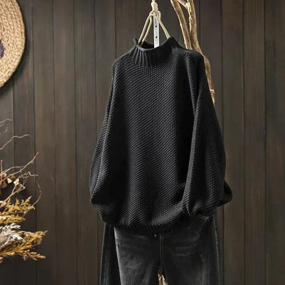 Bequemes Oversize Sweatshirt Rollkragen Pullover