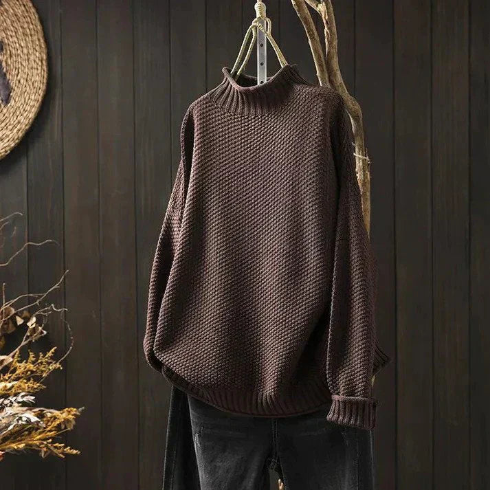 Bequemes Oversize Sweatshirt Rollkragen Pullover