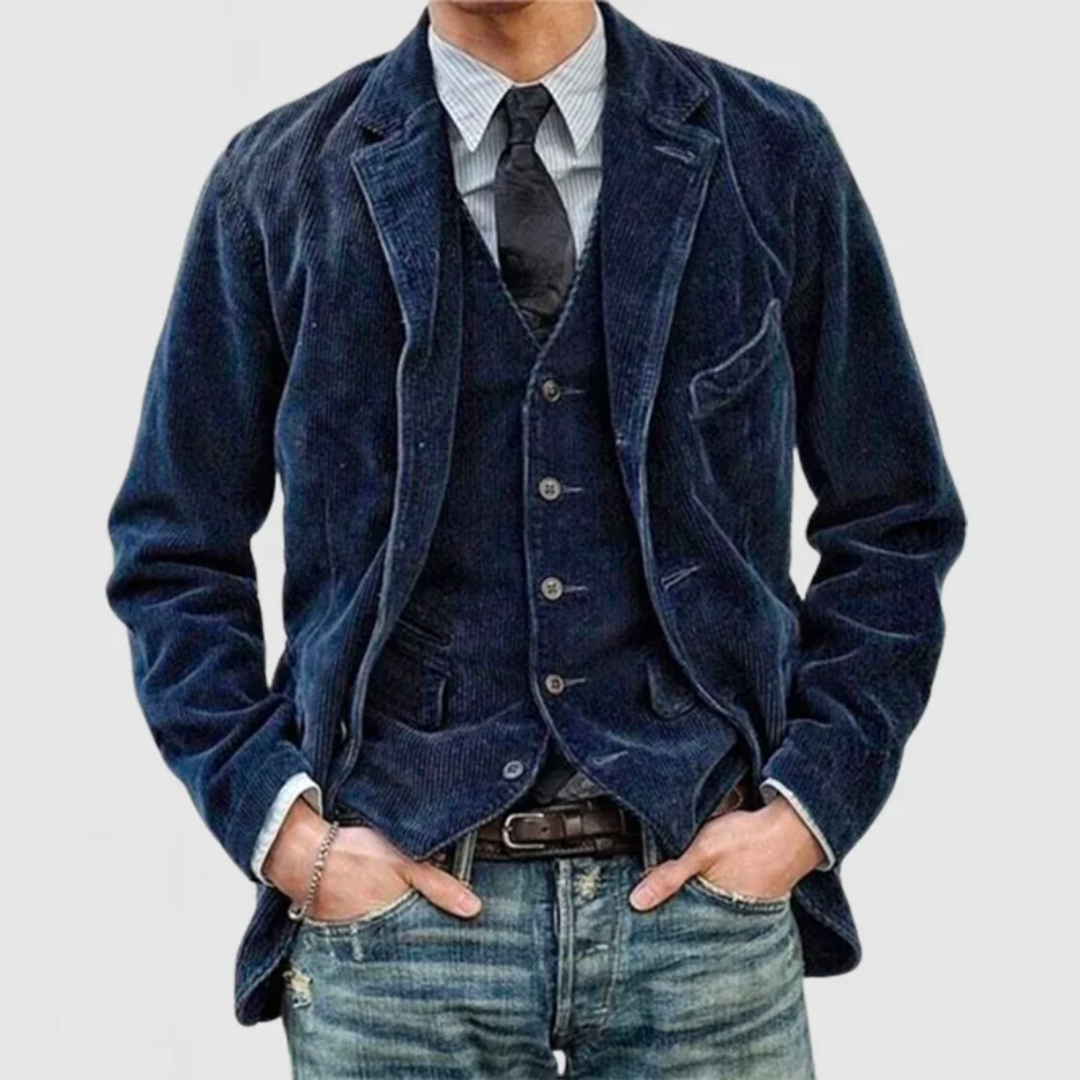 Herren Jacke Modern Reverskragen Knopf