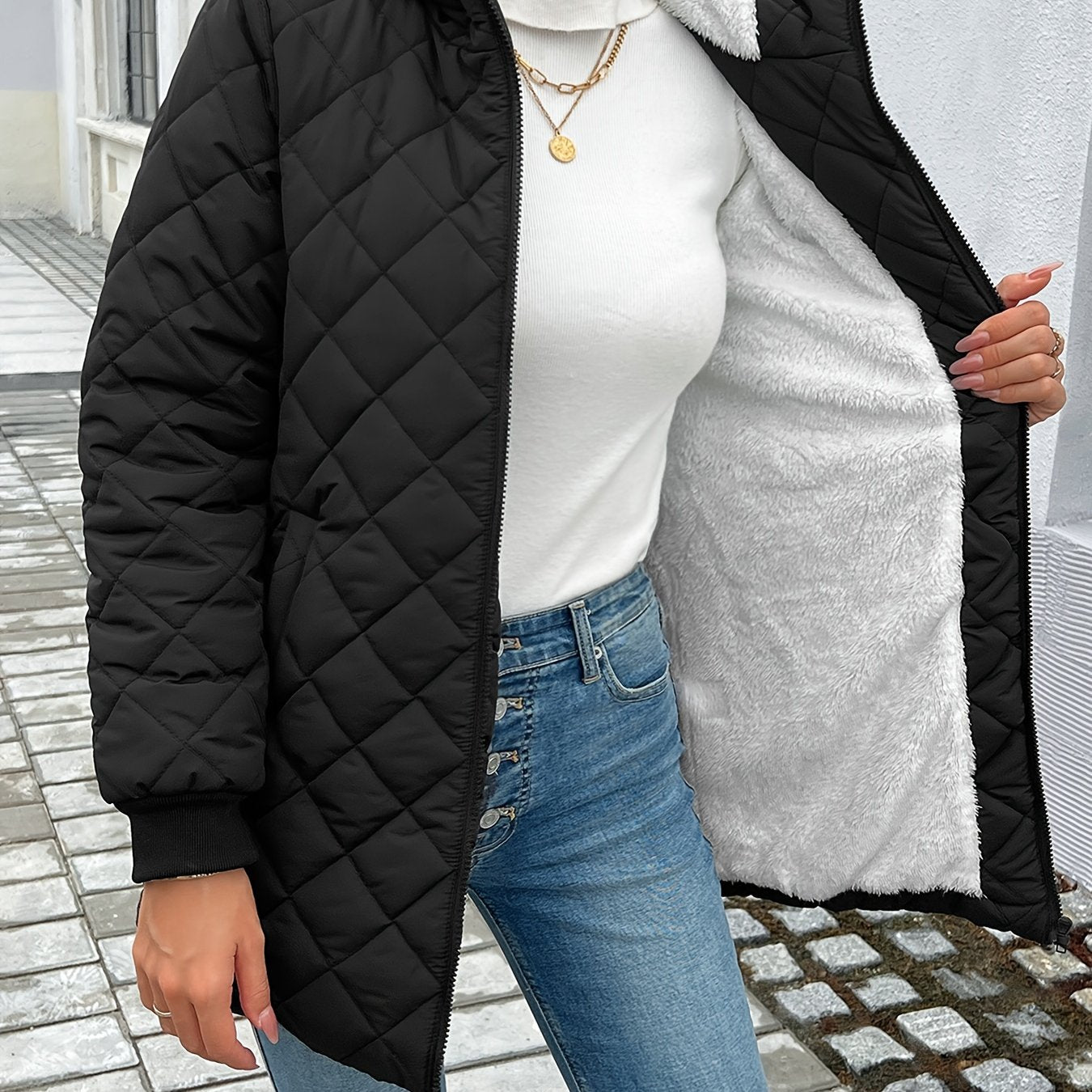 Winterjacke Damen Warm Gepolstert