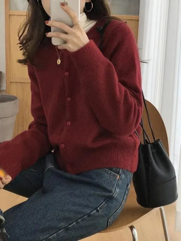Modische Damen Strickjacke Oversized