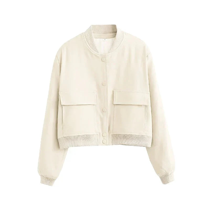 Soft Bomberjacke Samt Optik