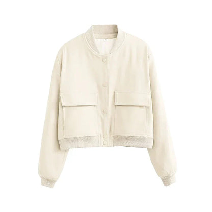 Soft Bomberjacke Samt Optik