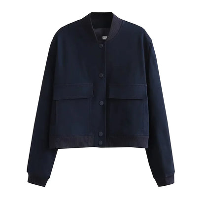 Weiche Velvet-Bomberjacke Damen