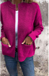 Elegante Damenjacke Mit Klassischem Reißverschluss