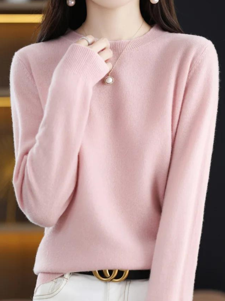 Weicher Langarm-Pullover Modern Stil - IdealeKleiden