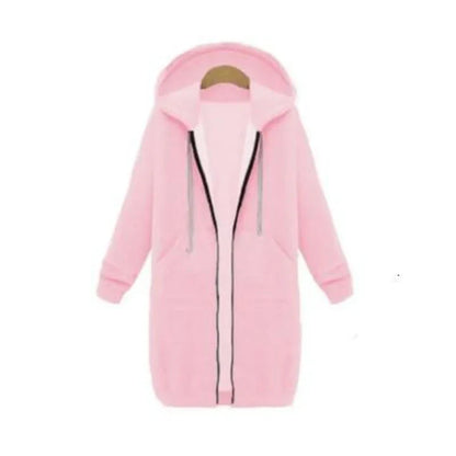 Damen Sweatshirt Lang Geschnitten Reißverschluss
