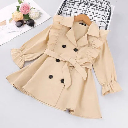 Süße Mädchentrenchcoat Rüschen Design