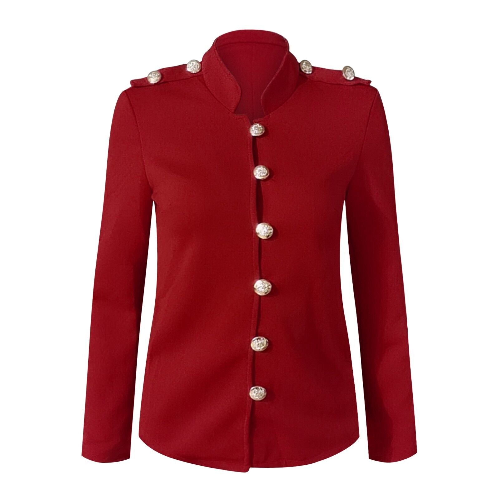 Modische Militärjacke Damen Knopffront - IdealeKleiden