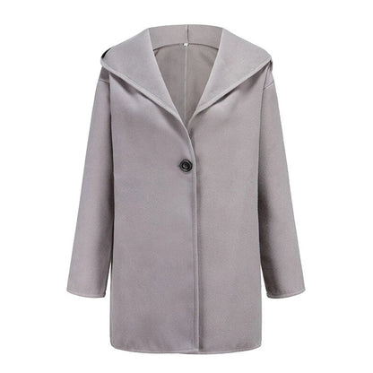 Damen Wintermantel Langschwarz - Eleganter Trenchcoat für Frauen