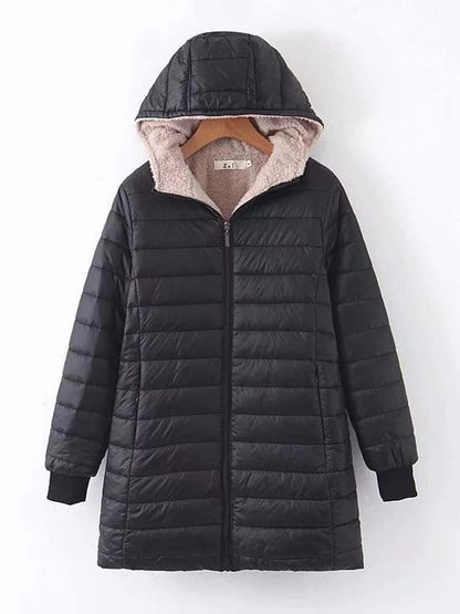 Warme Winterjacke Isoliert Mittellang