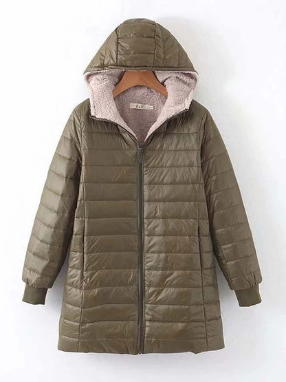 Warme Winterjacke Isoliert Mittellang