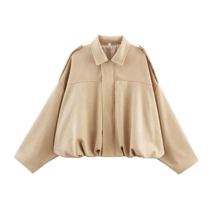 Elegante Lederjacke Bomber Style