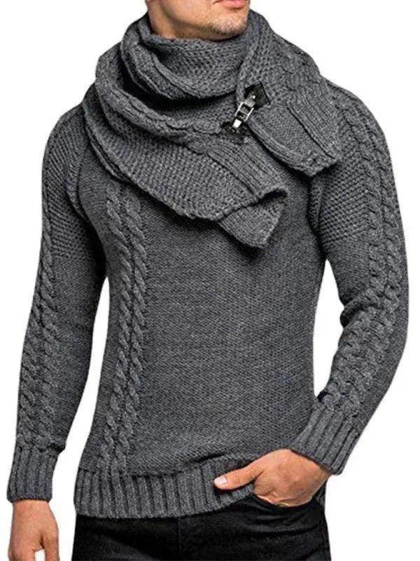 Moderner Herren Pullover Strick Twist Design