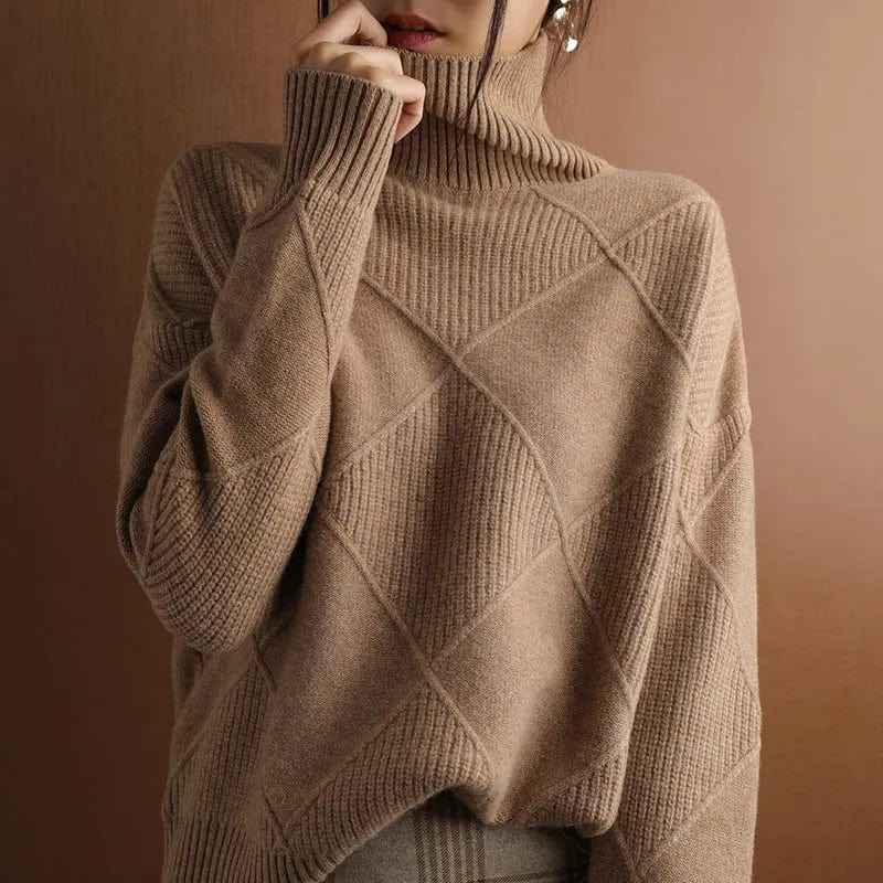 Einfacher Rollkragen Pullover