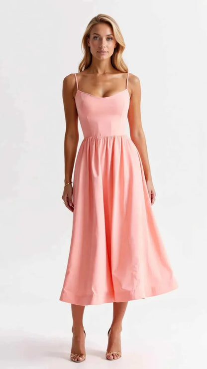Elegantes Midi-Kleid mit Taille