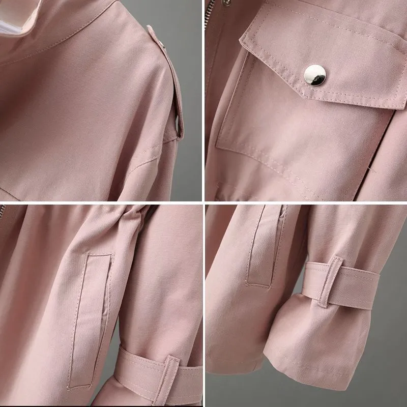 Damen Trenchcoat Elegant Tailliert - IdealeKleiden