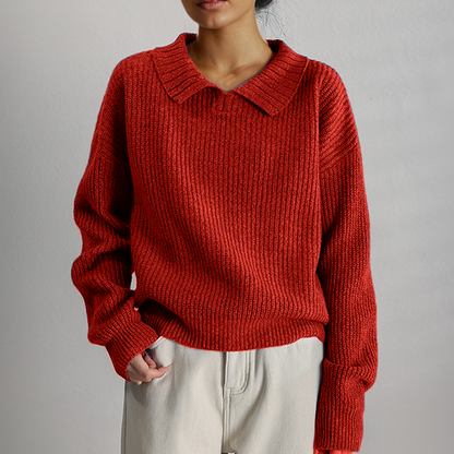 Bequeme Strickpullover Damen Locker Geschnitten