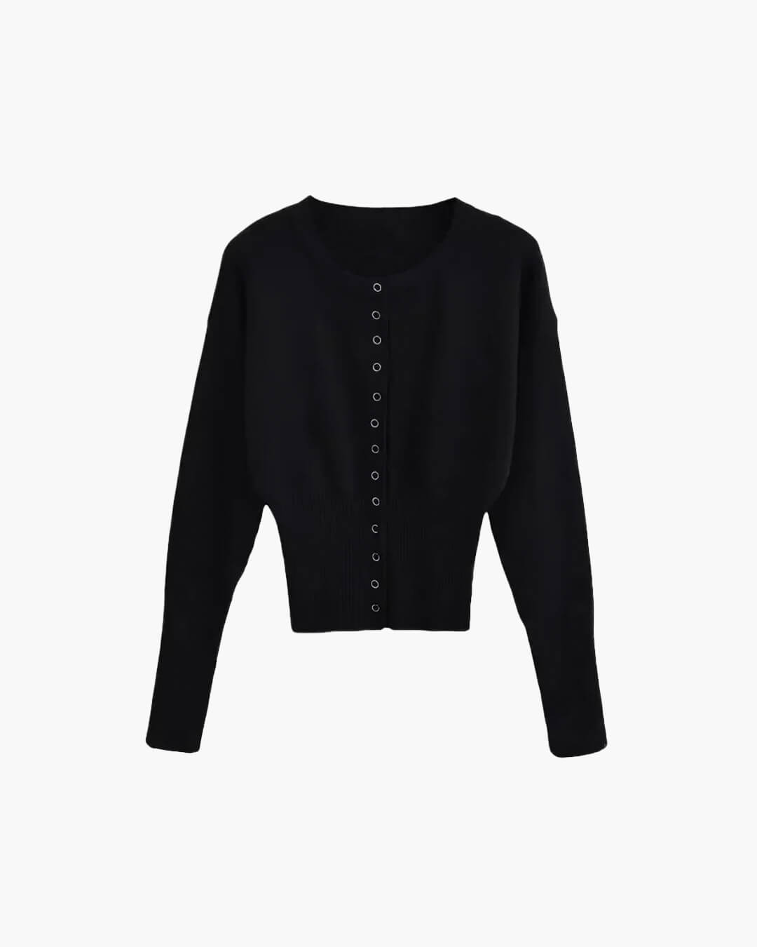 Damenschal Strickjacke Rundhals
