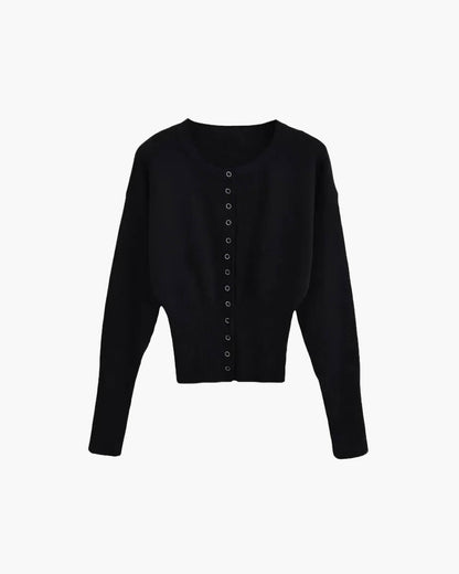 Damenschal Strickjacke Rundhals