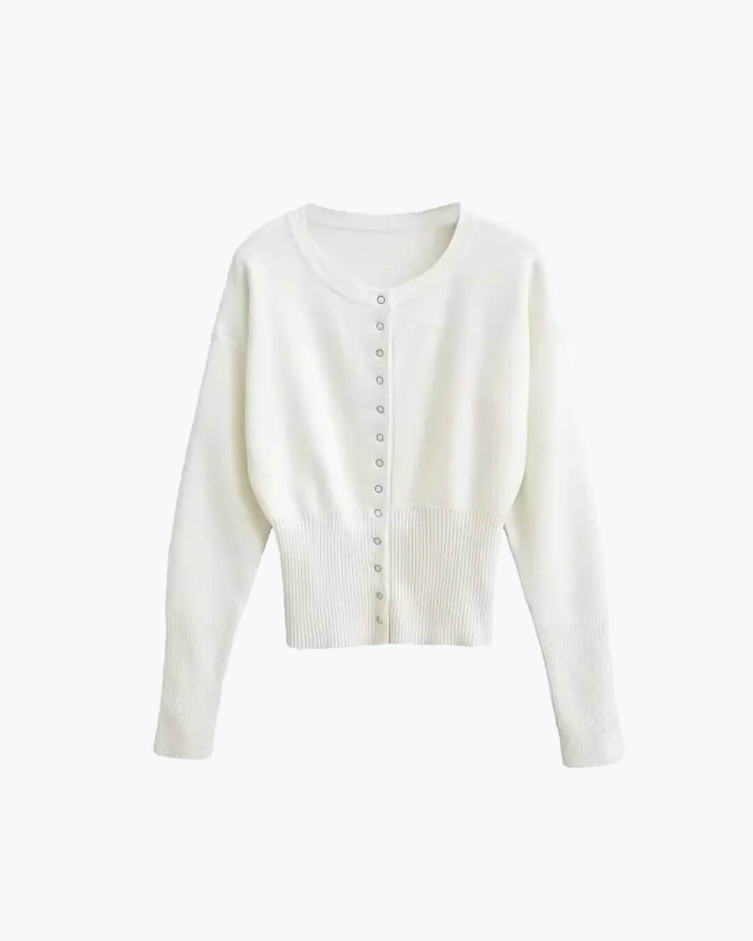 Damenschal Strickjacke Rundhals