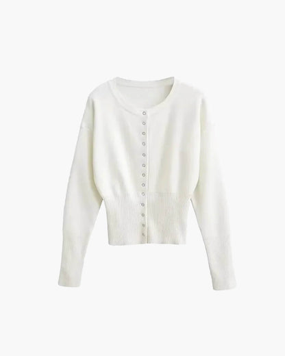 Damenschal Strickjacke Rundhals