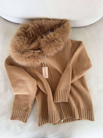 Modische Faux-Fur-Jacke Damen