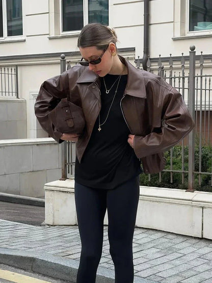 Vegane Lederjacke Echtleder Optik
