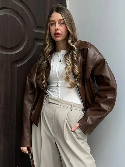 Vegane Lederjacke Echtleder Optik