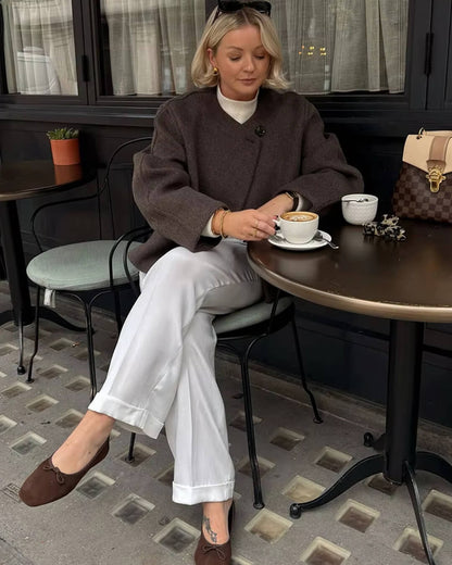 Elegant Knopfmantel Damen