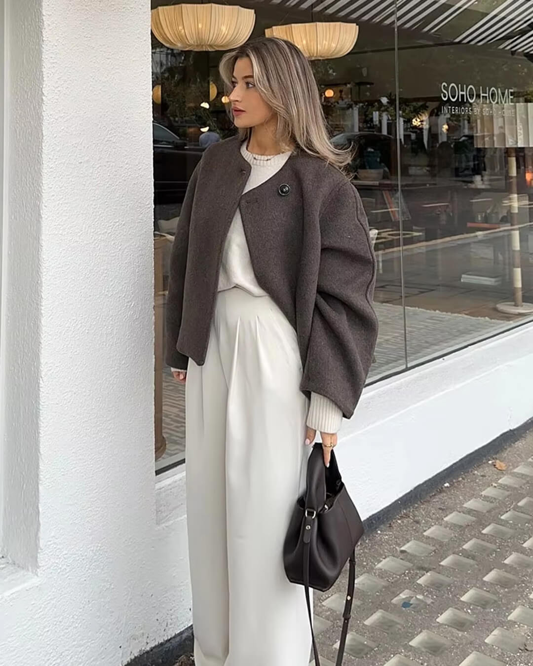 Elegant Knopfmantel Damen