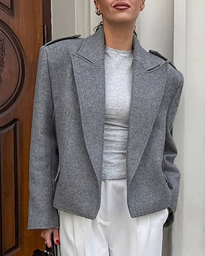 Stylischer Blazer Schulterpolster Damen